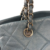Chanel Blue Caviar Quilted CC Timeless Soft Shopper Tote 2010