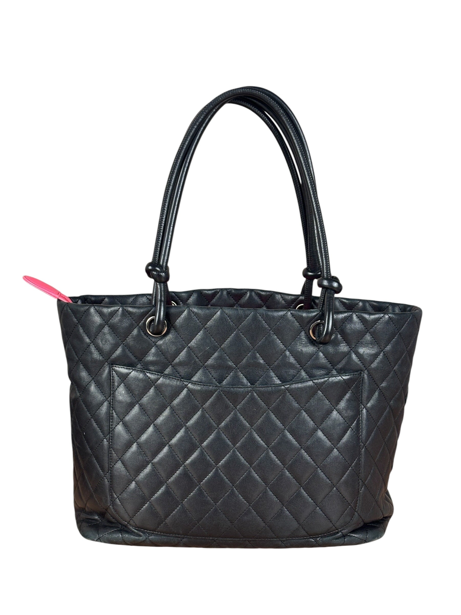 Chanel Black Leather Cambon Ligne large Tote Shoulder Bag 2004