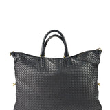 Bottega Veneta Black Intrecciato Large Handbag