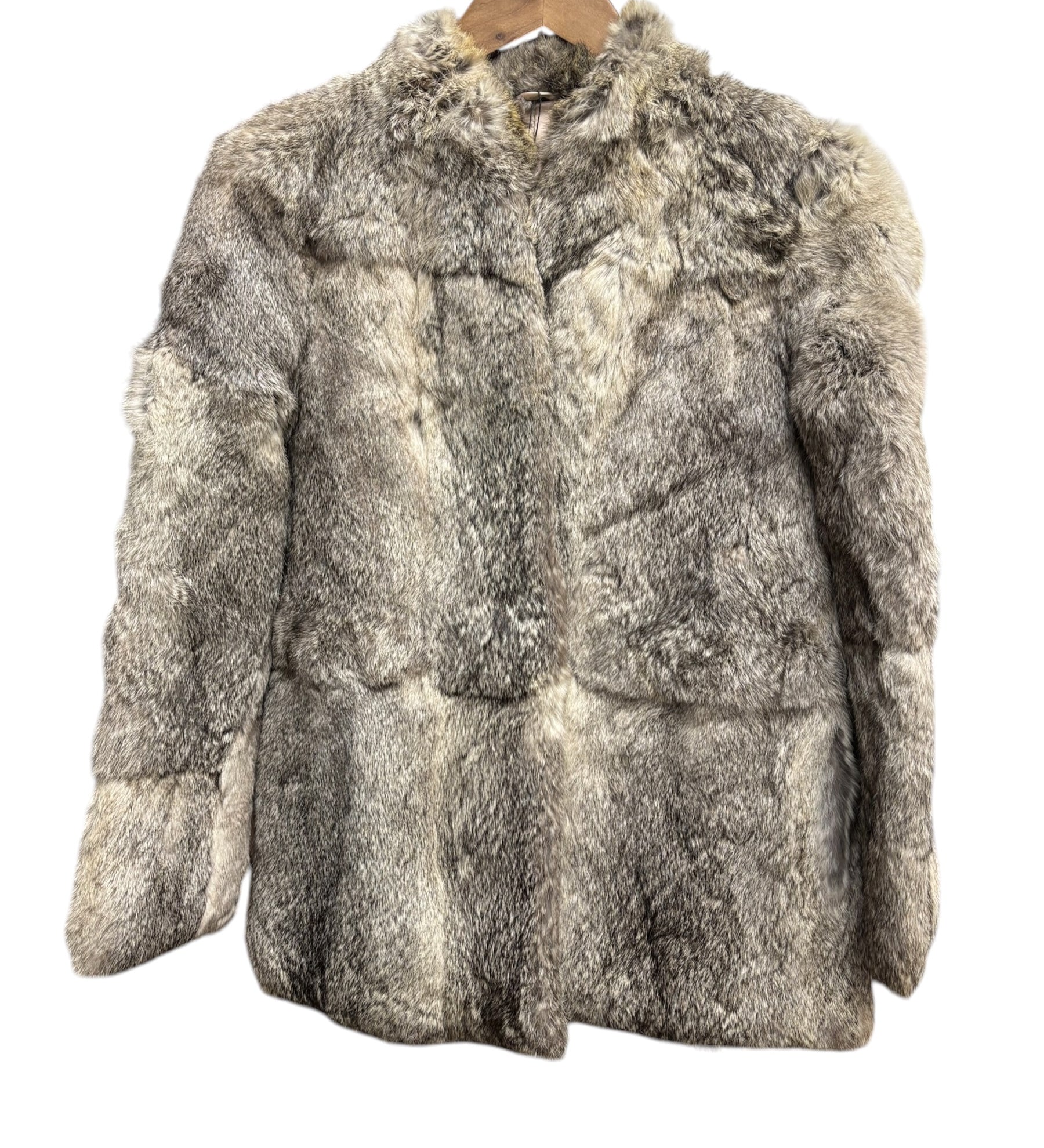 Vintage Grey Fox Fur Coat
