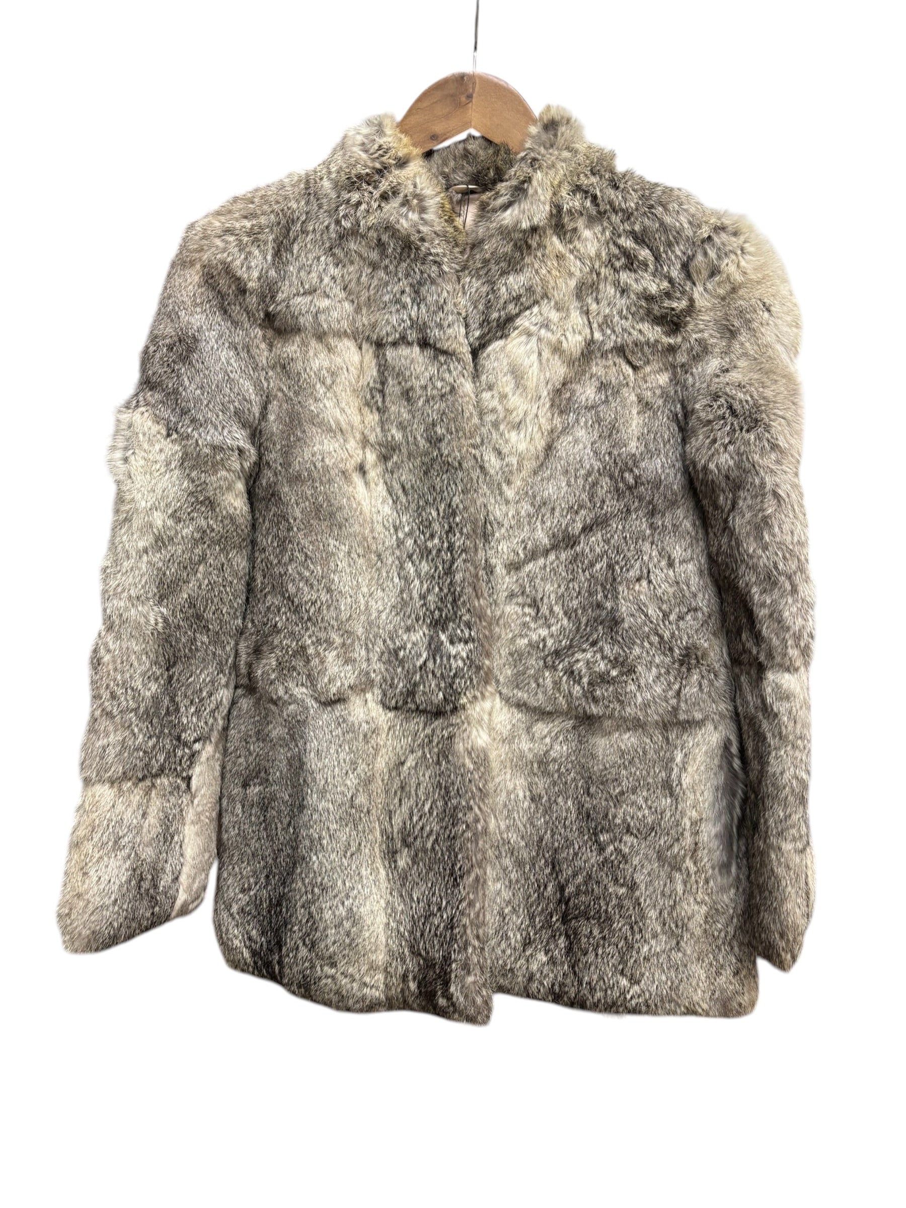 Vintage Grey Fox Fur Coat