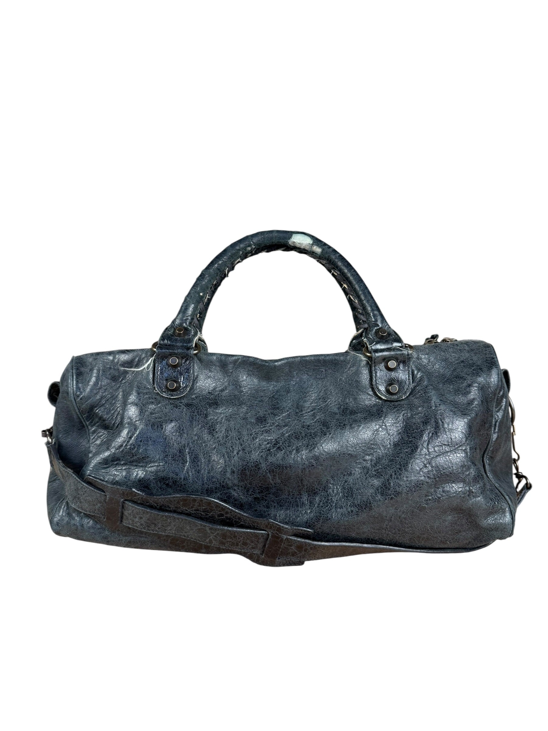 Balenciaga Vintage Dark Blue Leather Classic City Bag