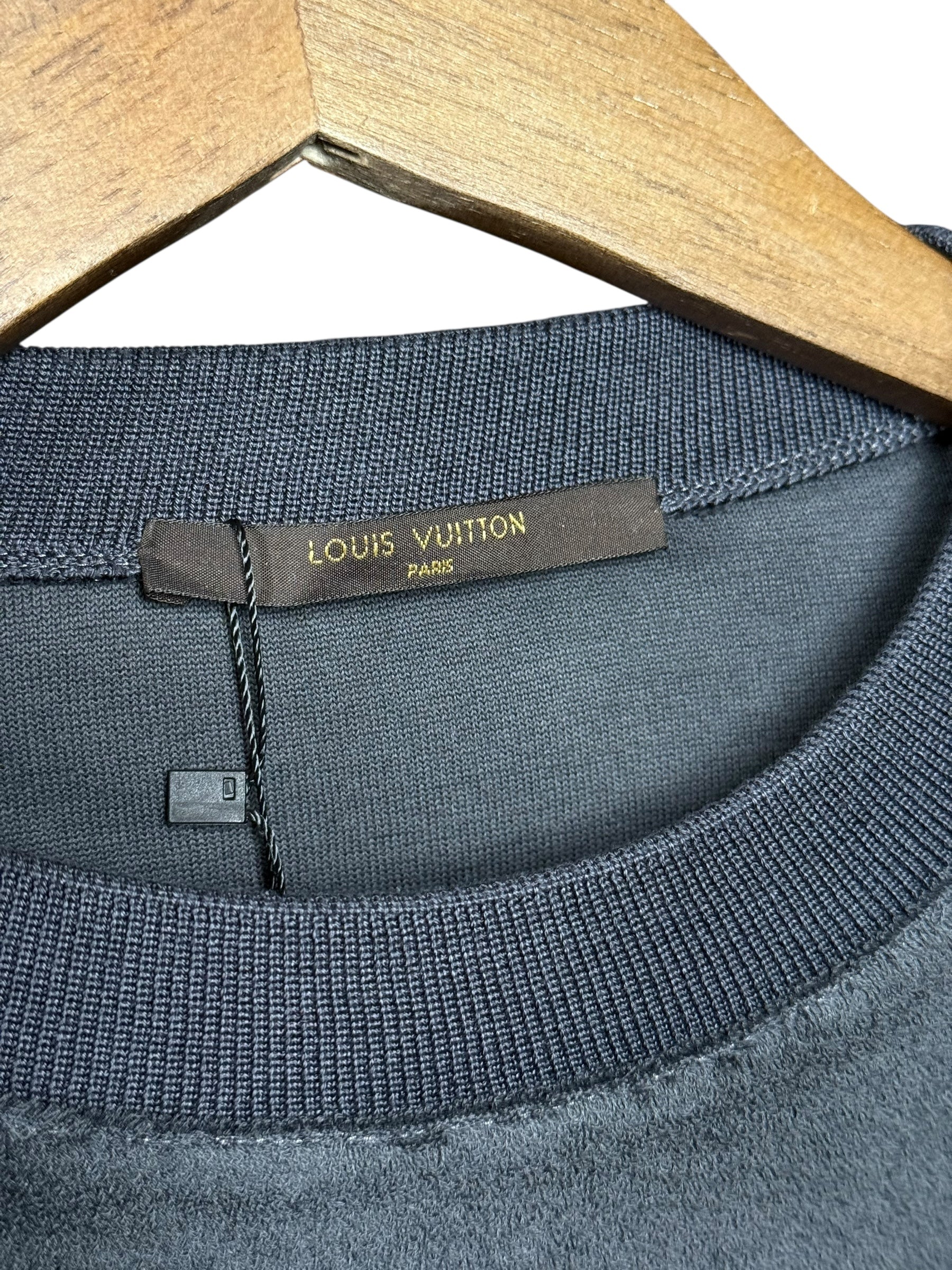 Louis Vuitton Black Terry Cloth Logo Pullover