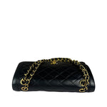 Chanel Vintage Black Quilted Leather Double Flap Bag 1995