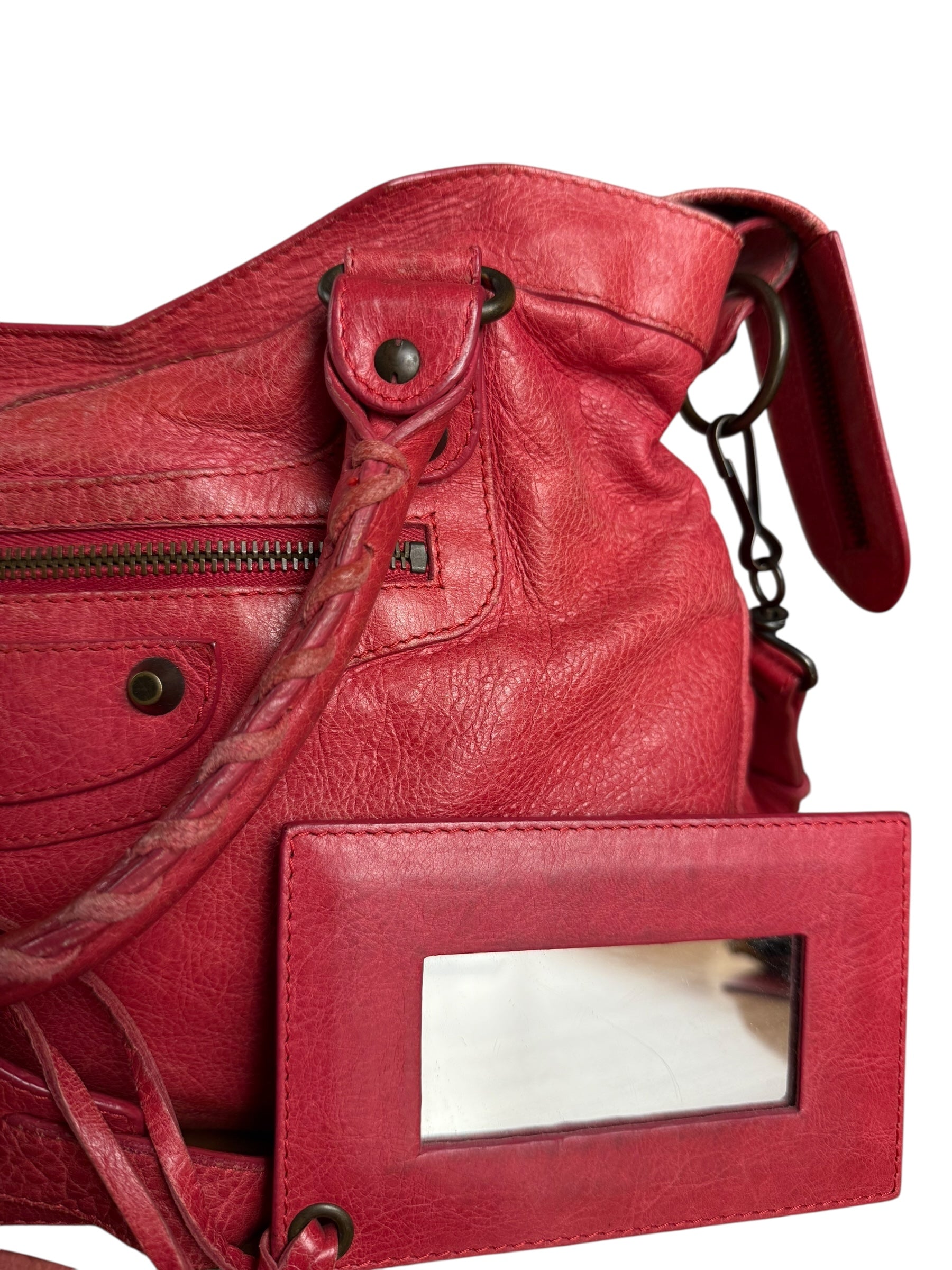 Balenciaga Red Le City Bag S