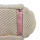 Chanel Pink Lambskin Trim Woven Lax Accordion Shoulder Bag 1997