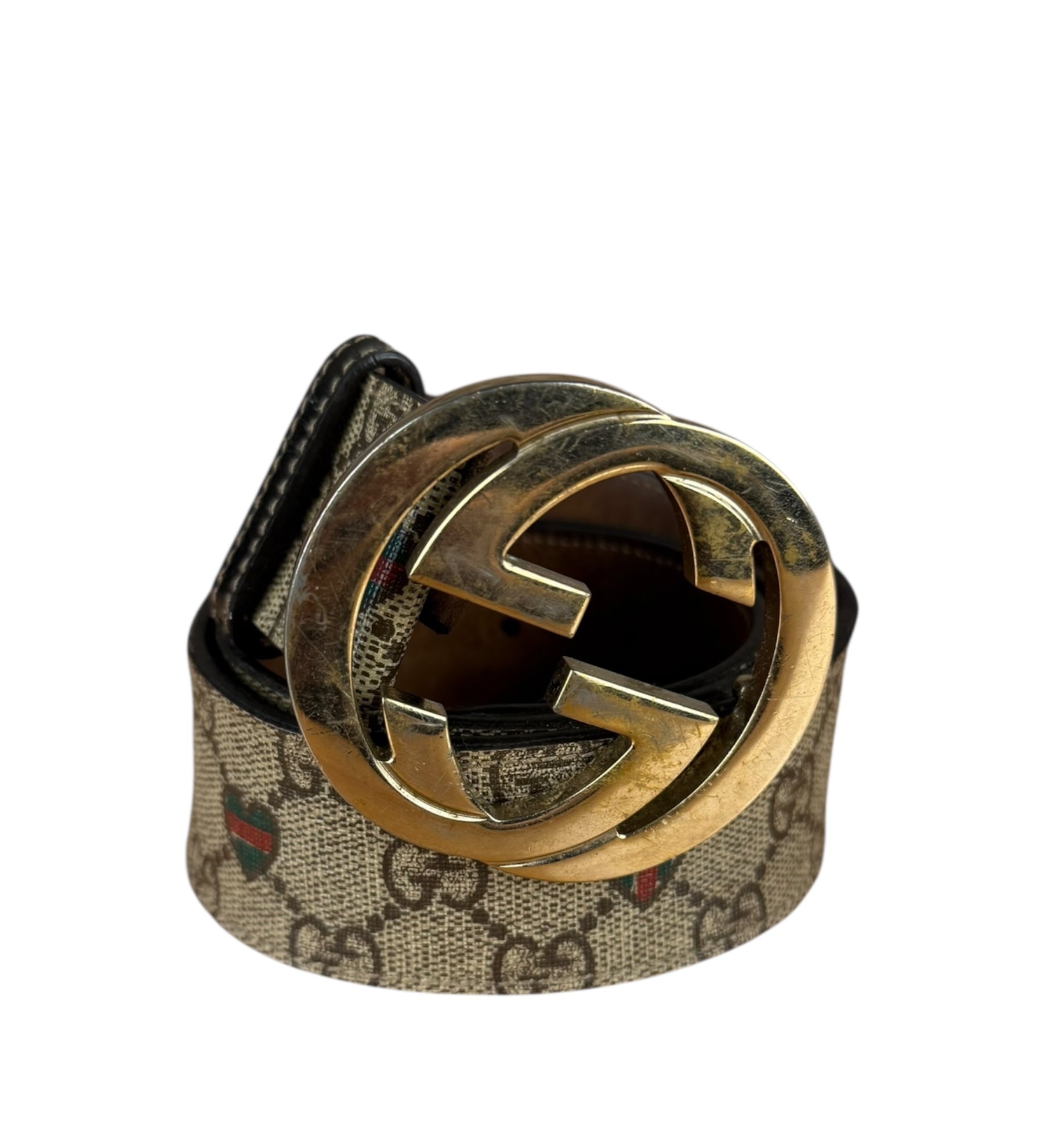 Gucci Heart GG Supreme Belt