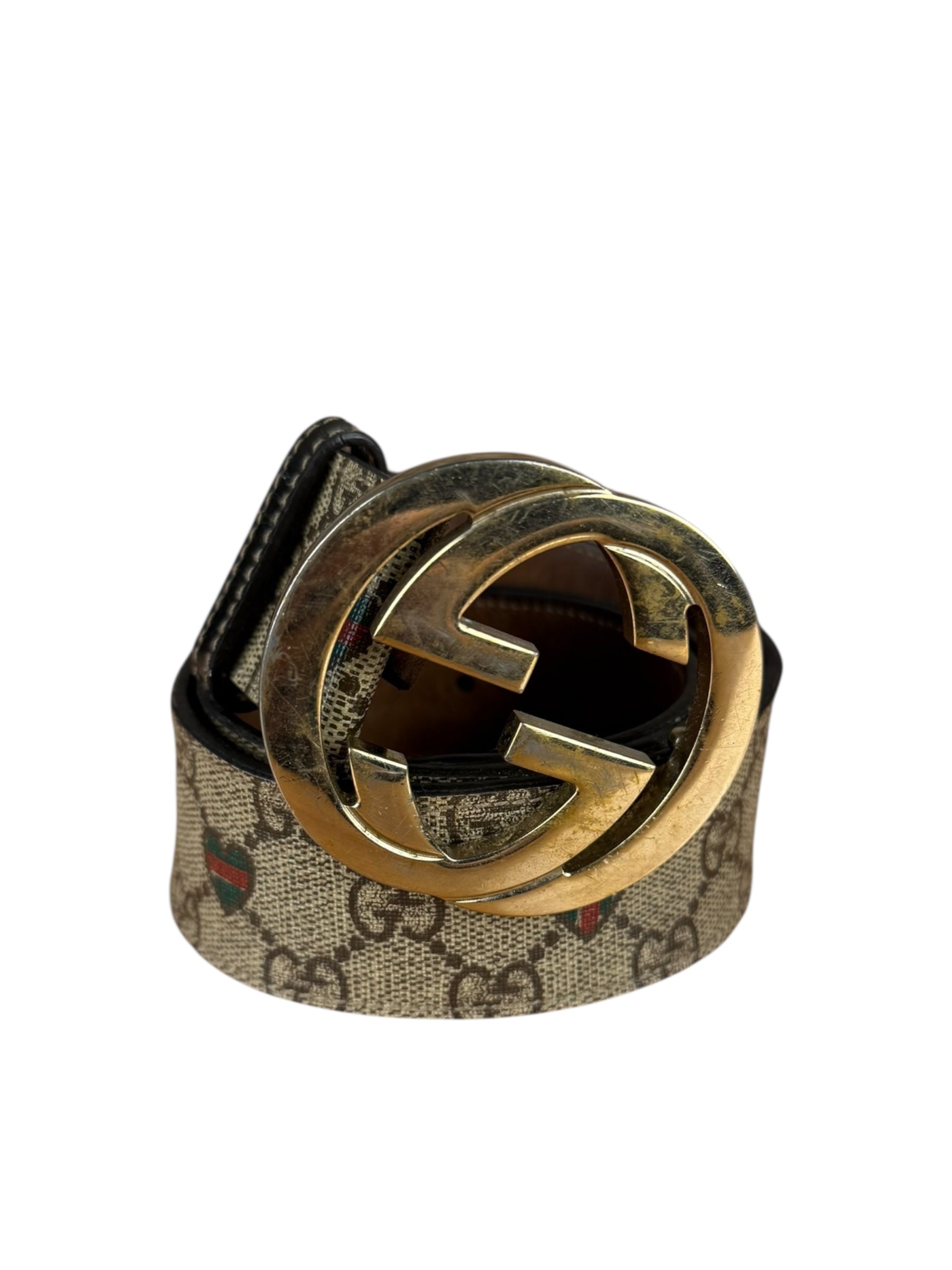 Gucci Heart GG Supreme Belt