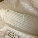Prada Vintage White/Brown Top Handle Bag