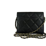 Chanel Black Caviar Quilted Card Holder 2019