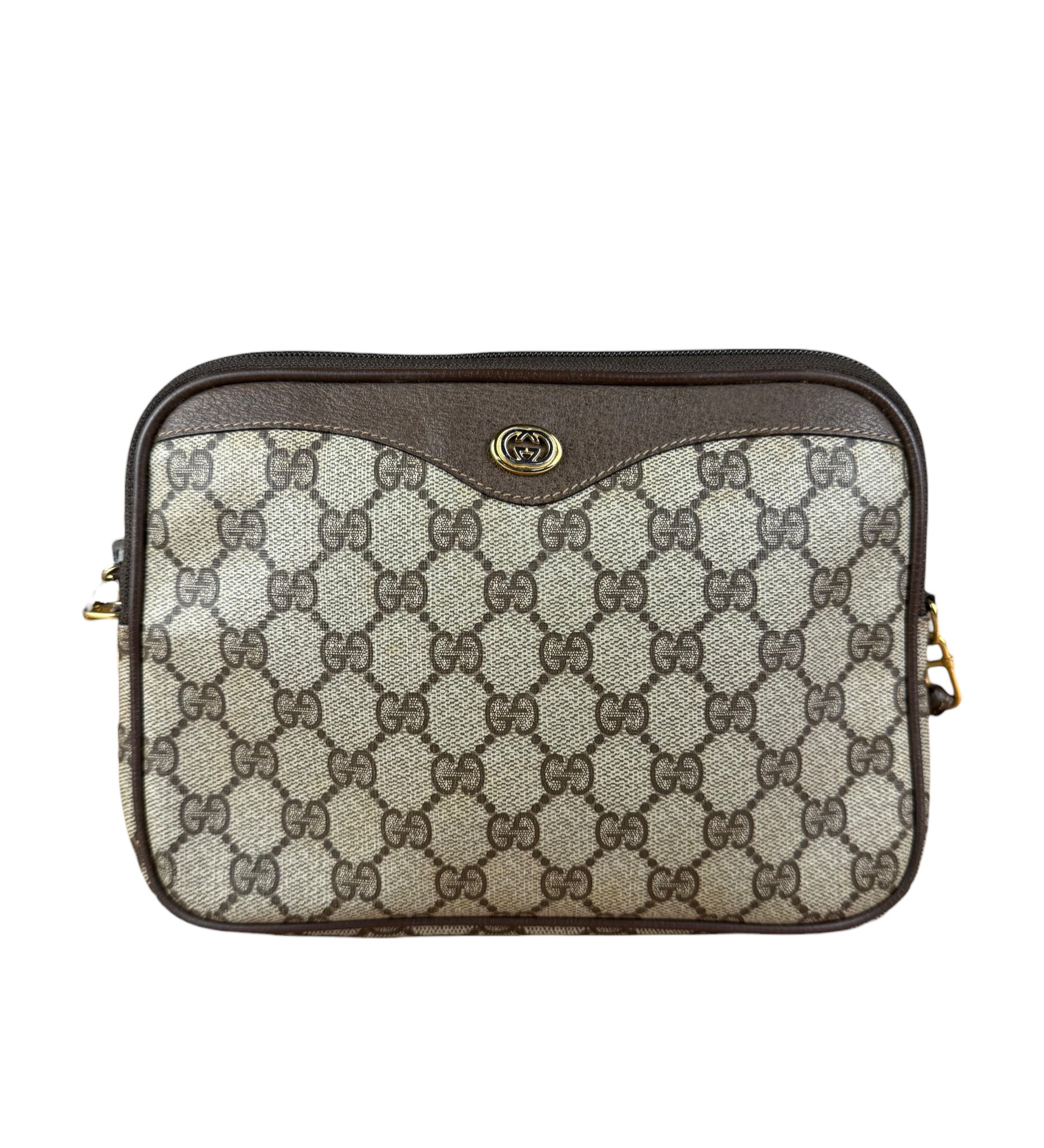 Gucci GG Vintage Web Coated Canvas Shoulder Bag