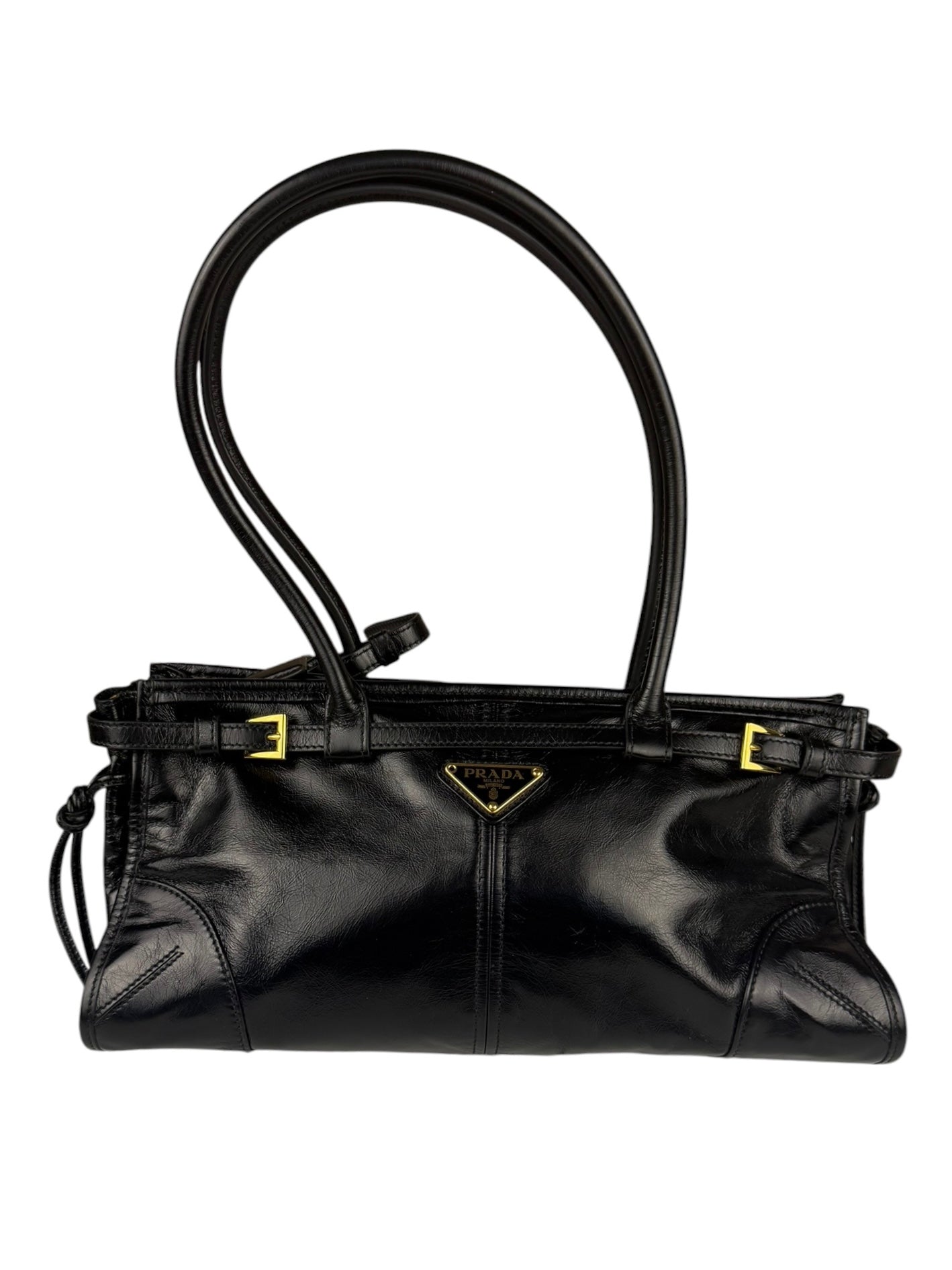 Prada Black Bonnie Calfskin Shoulder Bag