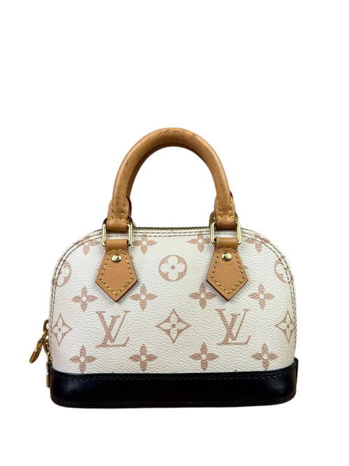 Louis Vuitton Off-White/Black Monogram Dune Nano Alma Two-Way Bag