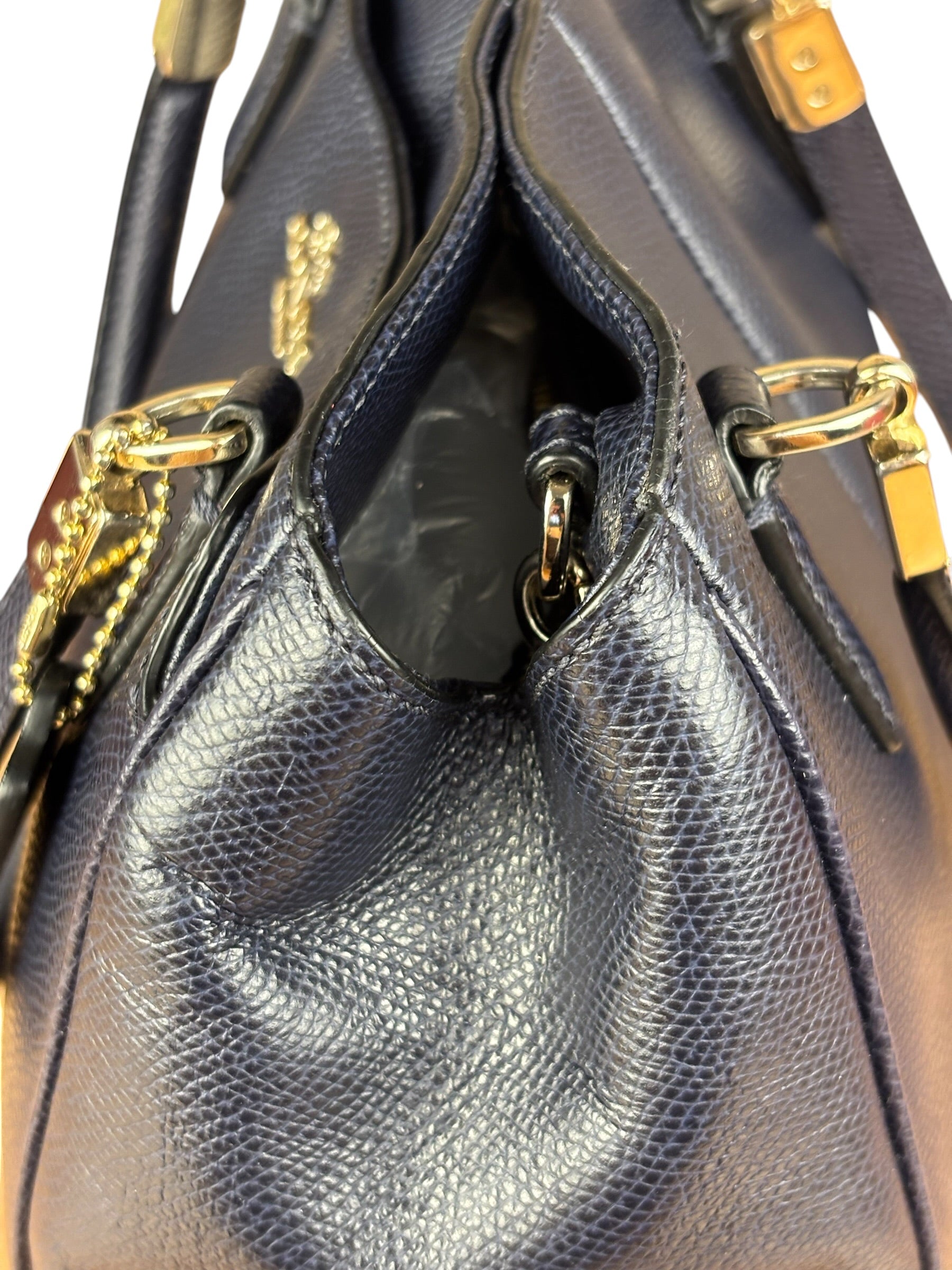 Coach Vintage Navy Leather 2Way Bag