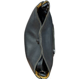 Coach Pebbled Leather Shoulder Bag Black Turn-Lock
