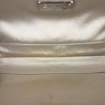 Chanel Metallic Silver Quilted Chain Around Clutch Shoulder Bag 2011