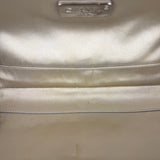 Chanel Metallic Silver Quilted Chain Around Clutch Shoulder Bag 2011