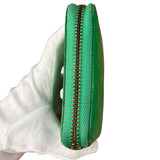 Comme Des Garcons Green Zip Around Wallet