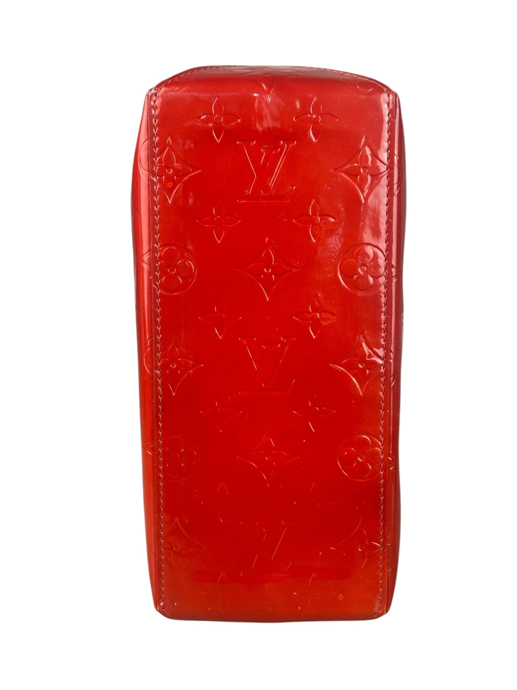 Louis Vuitton Red Canvas Monogram Vernis Hand Bag