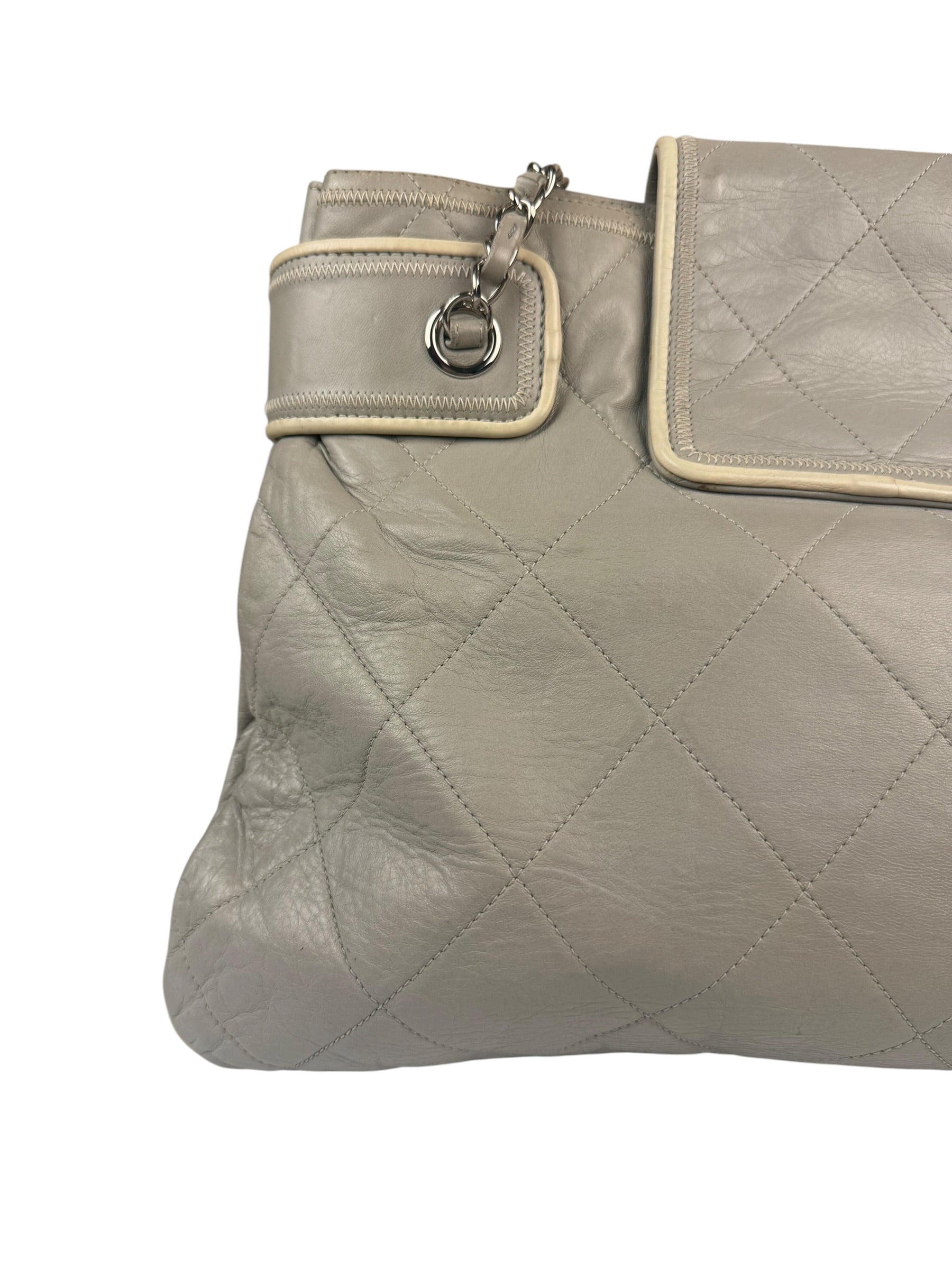Chanel Grey Reissue Quilted Tote Bag 2013