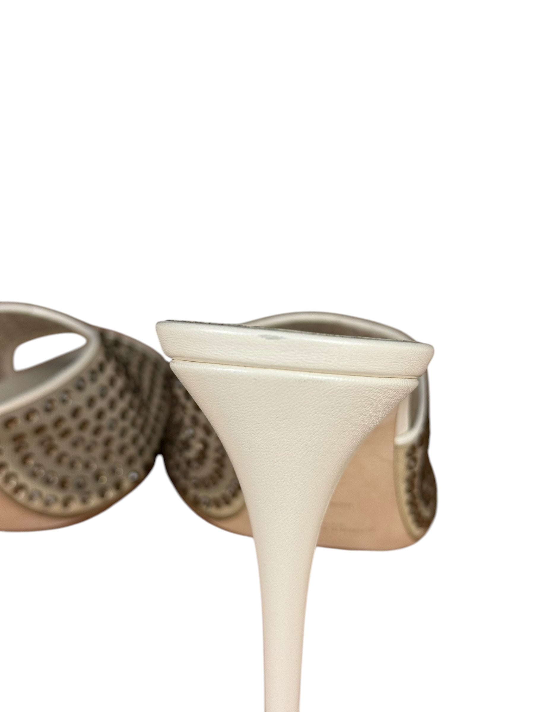 YSL Gippy Crystal Mesh Stilettos