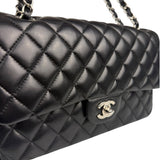 Chanel Black Quilted Leather Classic Medium Double Flap Bag 2017