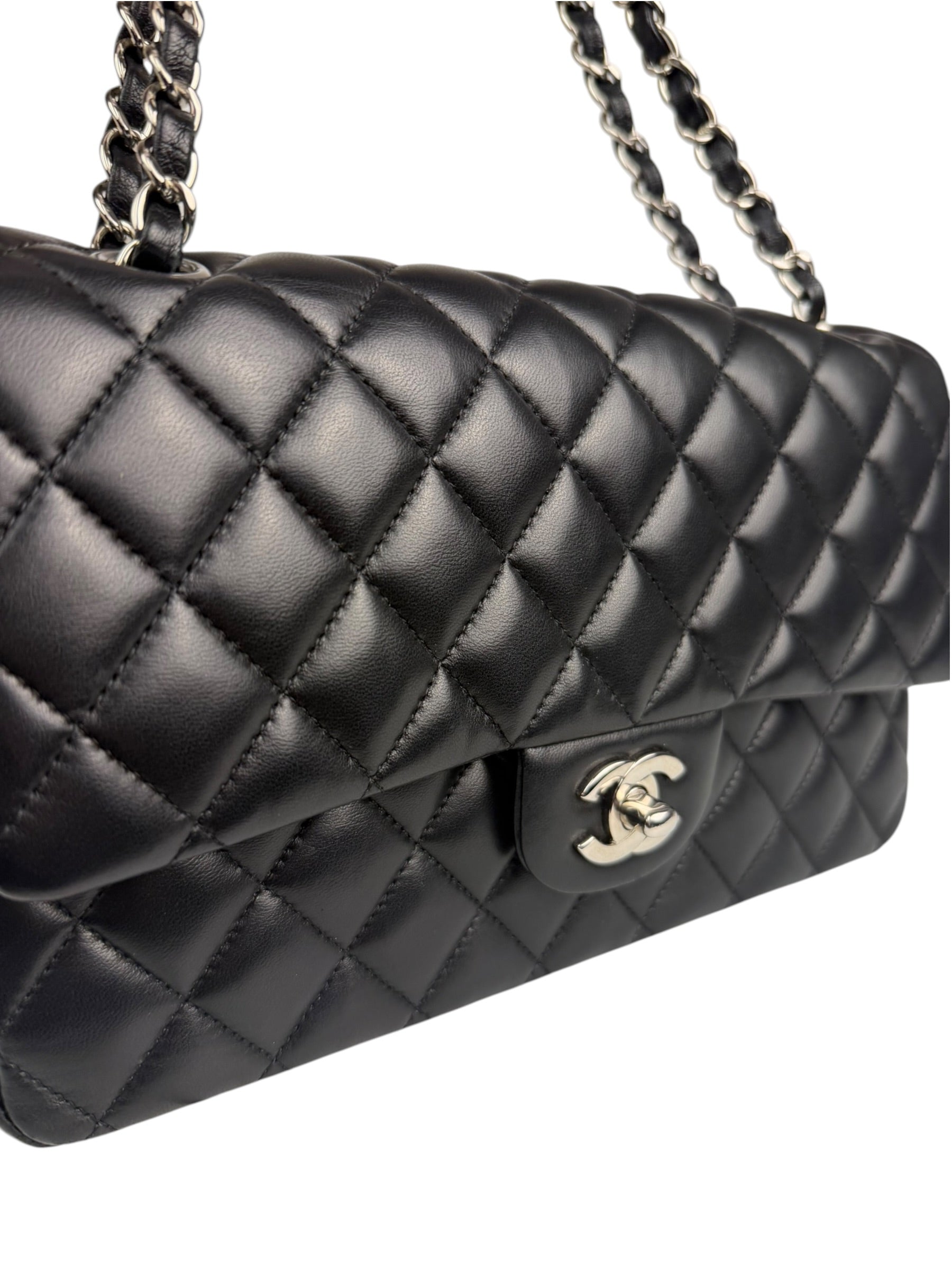 Chanel Black Quilted Leather Classic Medium Double Flap Bag 2017