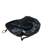 Fendi Vintage Black Leather Oyster Hobo Bag