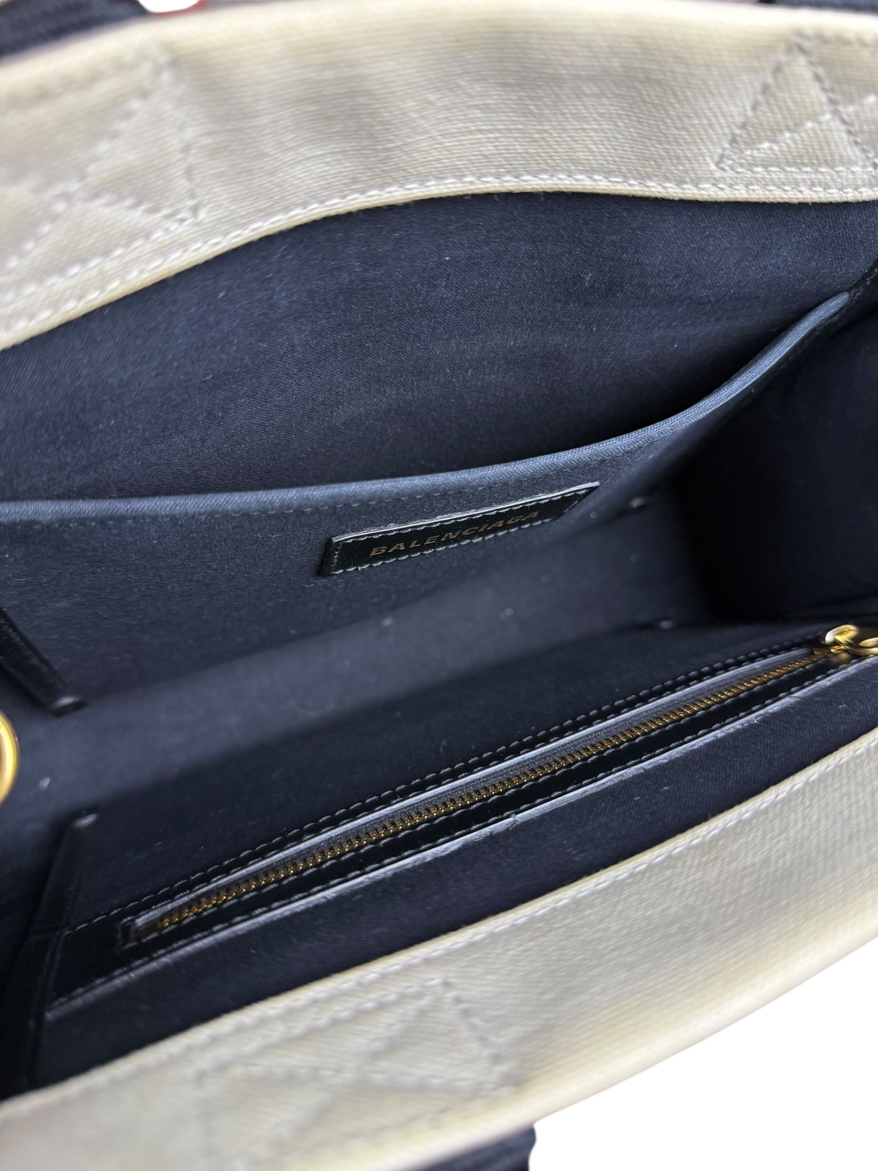 Balenciaga Canvas Black Cabas S Tote Bag