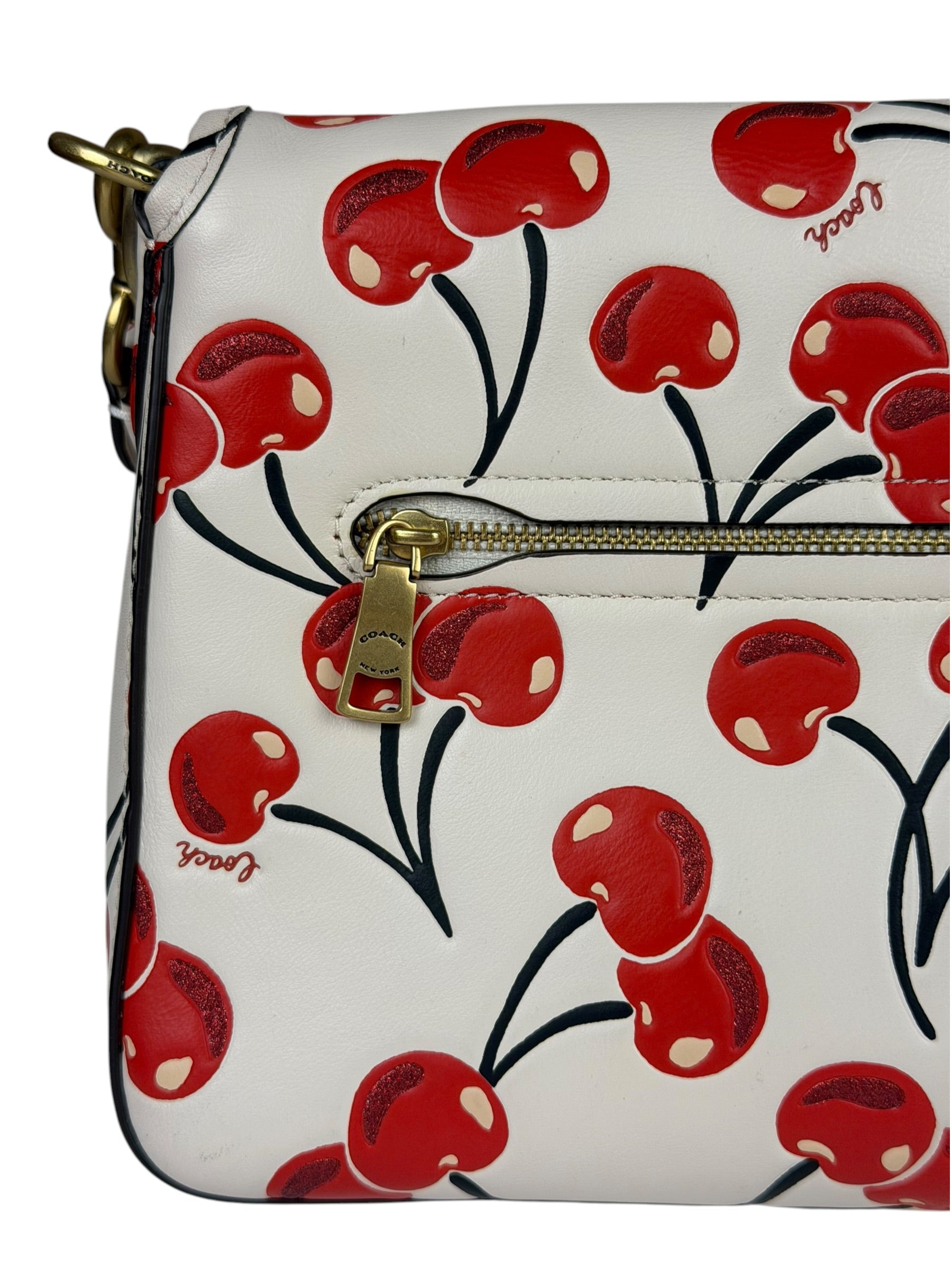 Coach Soft Tabby Shoulder Bag With Cherry Print