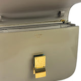 Celine Light Beige Patent Leather Classic Box Shoulder Bag