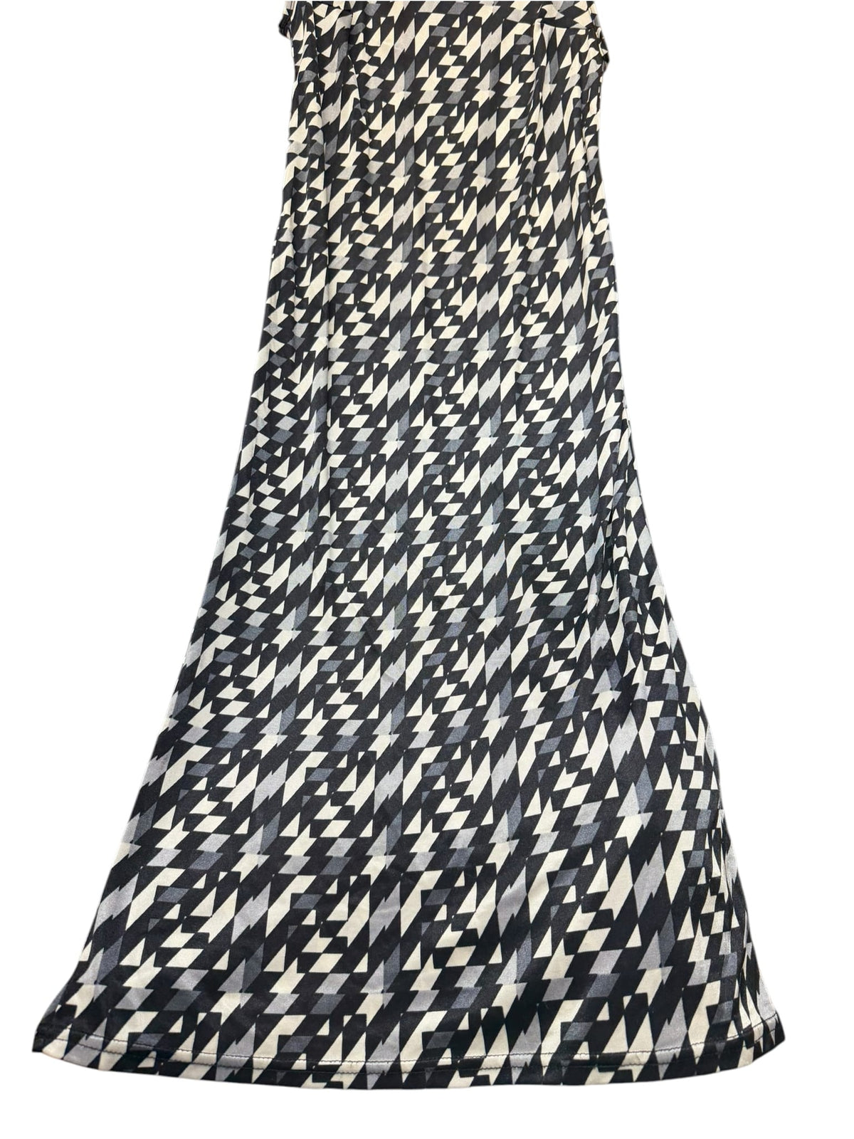 Fendi Black/White Geometric Patterned Sleeveless Tank Dress