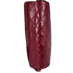 Chanel Red Quilted Calfskin Glazed Medium Duo Flap Bag 2012