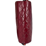 Chanel Red Quilted Calfskin Glazed Medium Duo Flap Bag 2012