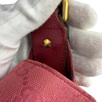 Gucci GG Vintage Pink Canvas Horsebit Shoulder Bag
