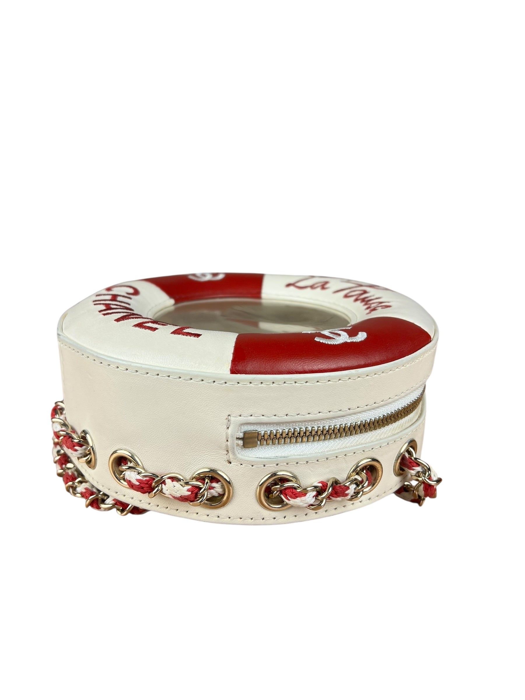 Chanel Limited Edition Lifesaver Round Crossbody Red