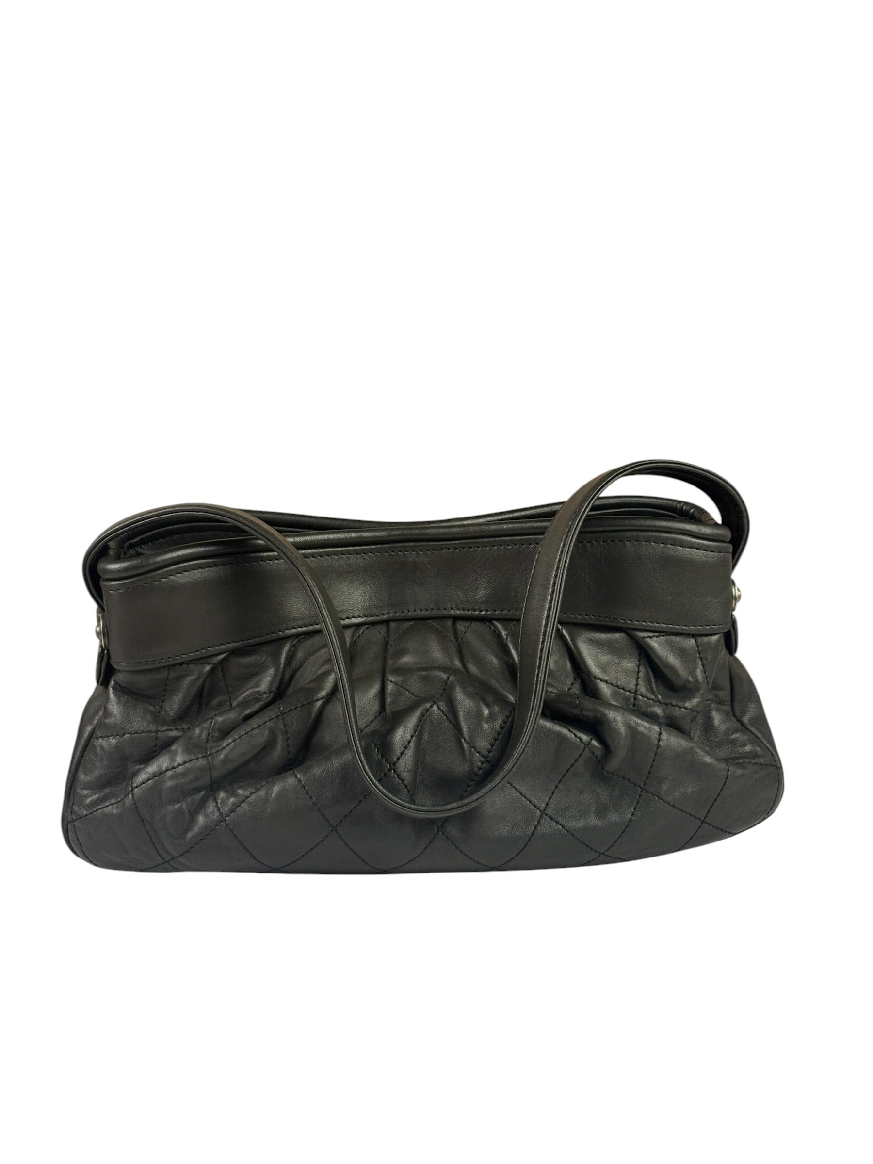 Chanel Grey Quilted Leather Tote Bag 2006