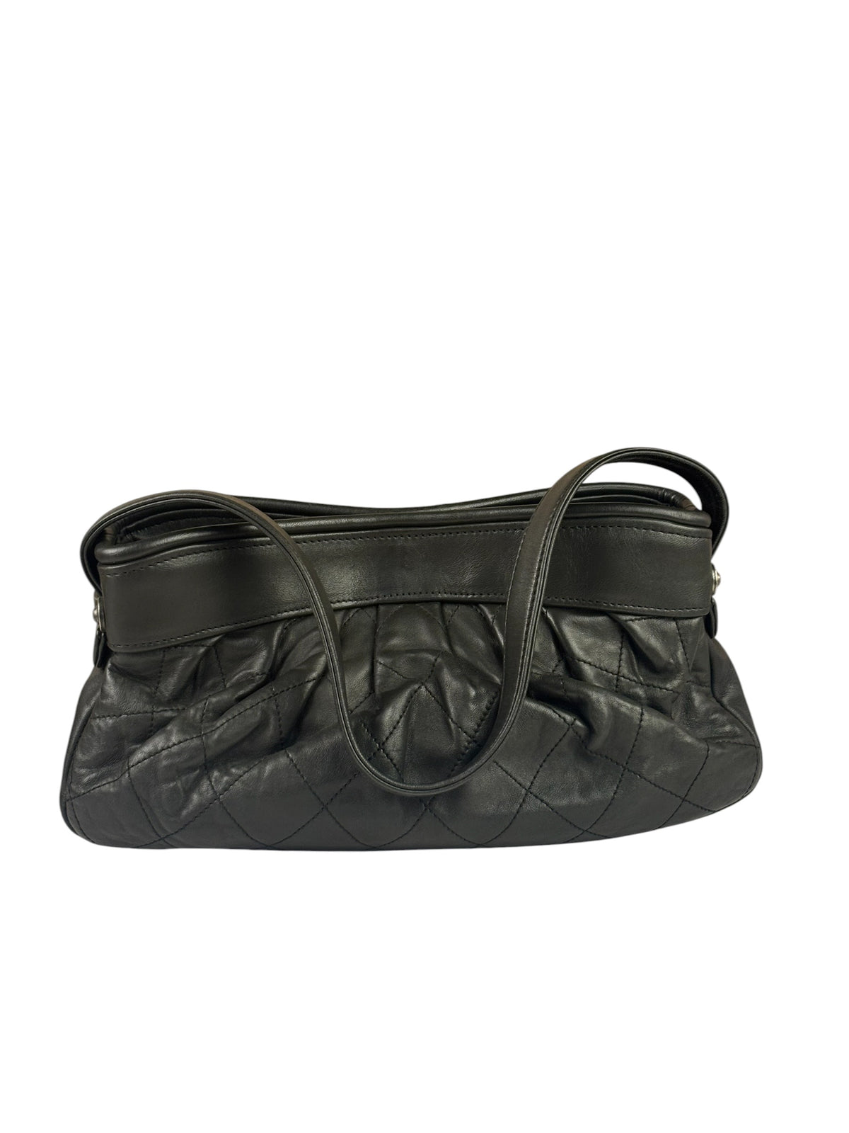 Chanel Grey Quilted Leather Tote Bag 2006