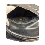 MCM Black Pebbled Leather Baugette