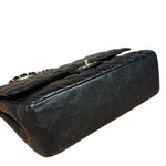 Chanel Black Caviar Quilted Leather Classic Jumbo Double Flap Bag 2011