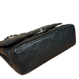 Chanel Black Caviar Quilted Leather Classic Jumbo Double Flap Bag 2011