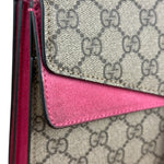 Gucci Dionysus GG Supreme Shoulder Bag Beige/Pink