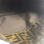 Fendi Brown Leather Trim Baguette