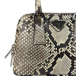 Prada Beige Python Mini Dome Two-Way Bag