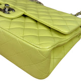 Chanel Yellow Neon Quilted Leather Classic Double Flap Bag 2010