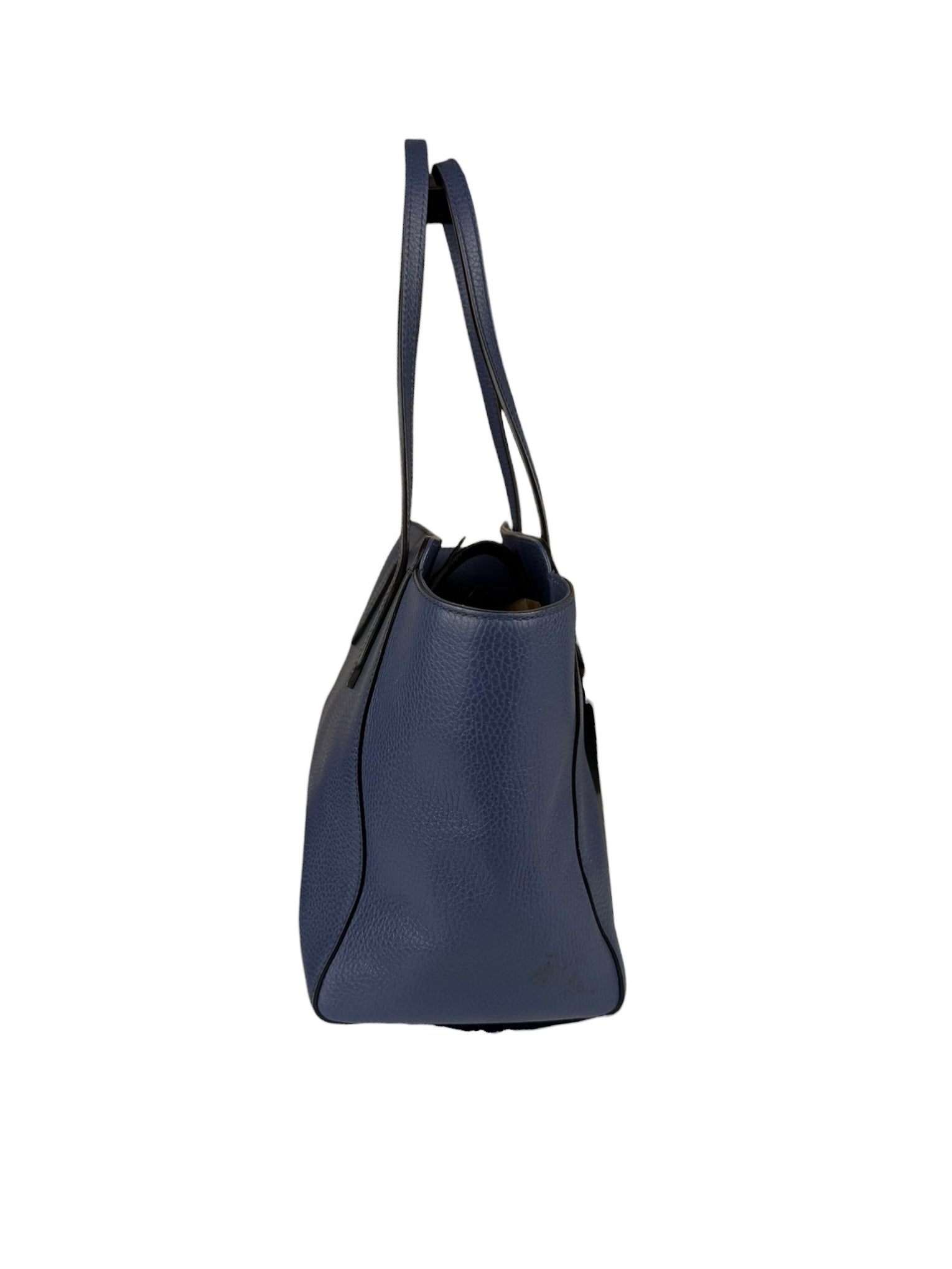 Gucci Navy Blue Swing Leather Tote Bag