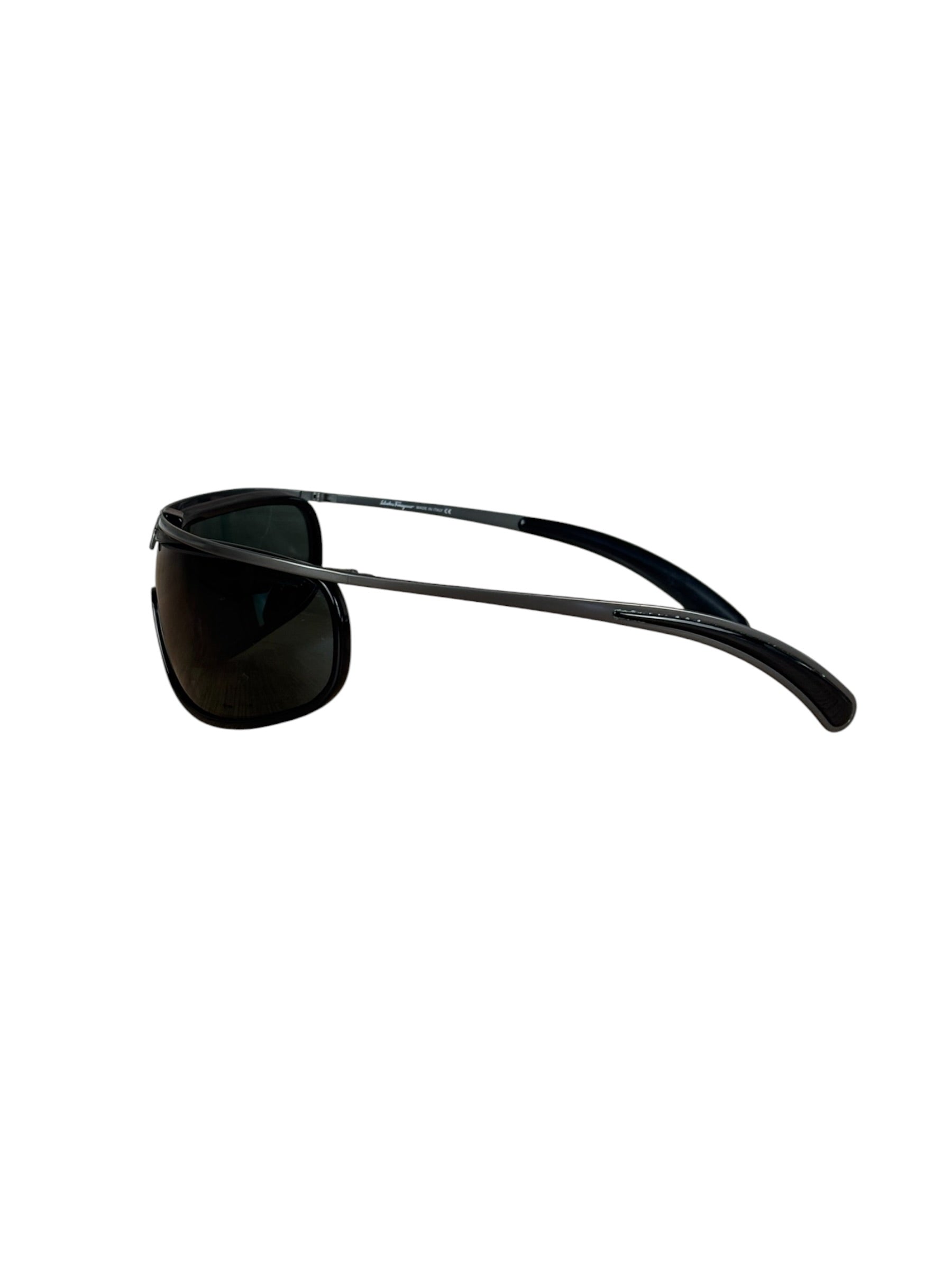Salvatore Ferragamo Coveted Rimless Shield Masks Sunglasses