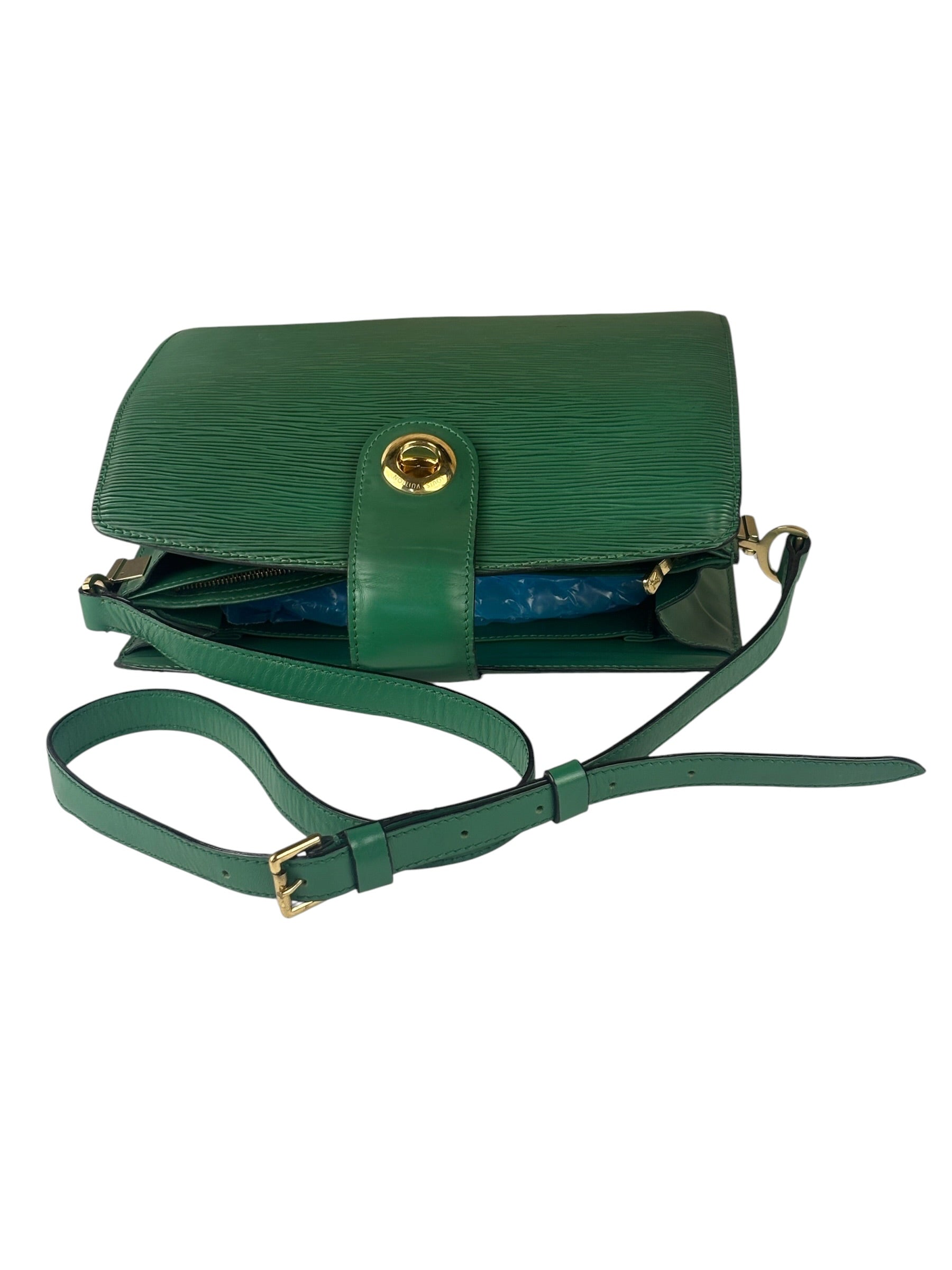 Louis Vuitton Borneo Green Epi Leather Capucines Crossbody Bag