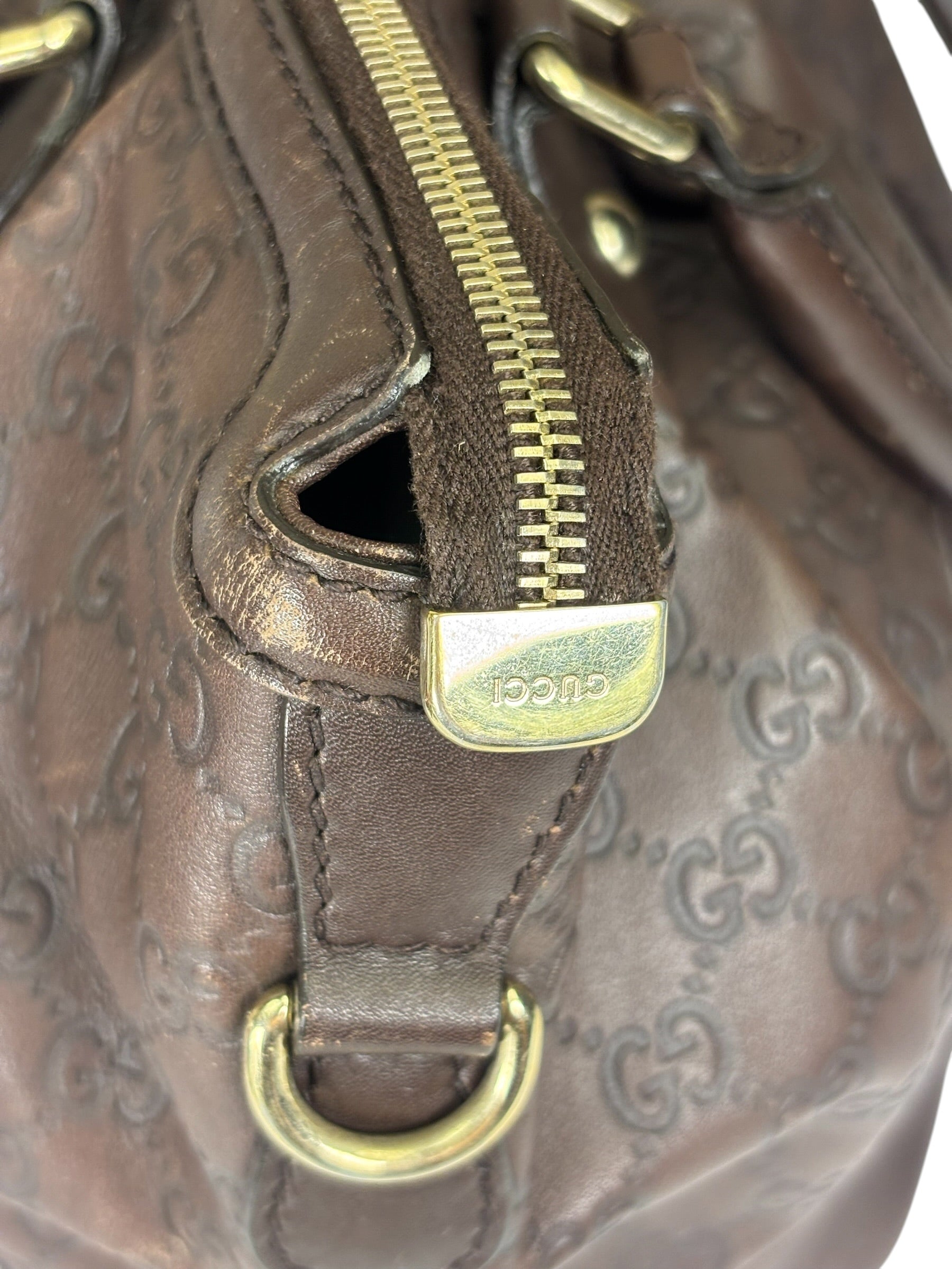 Gucci Brown GG Supreme Shoulder Bag