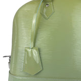Louis Vuitton Green Patent Epi Alma Handbag